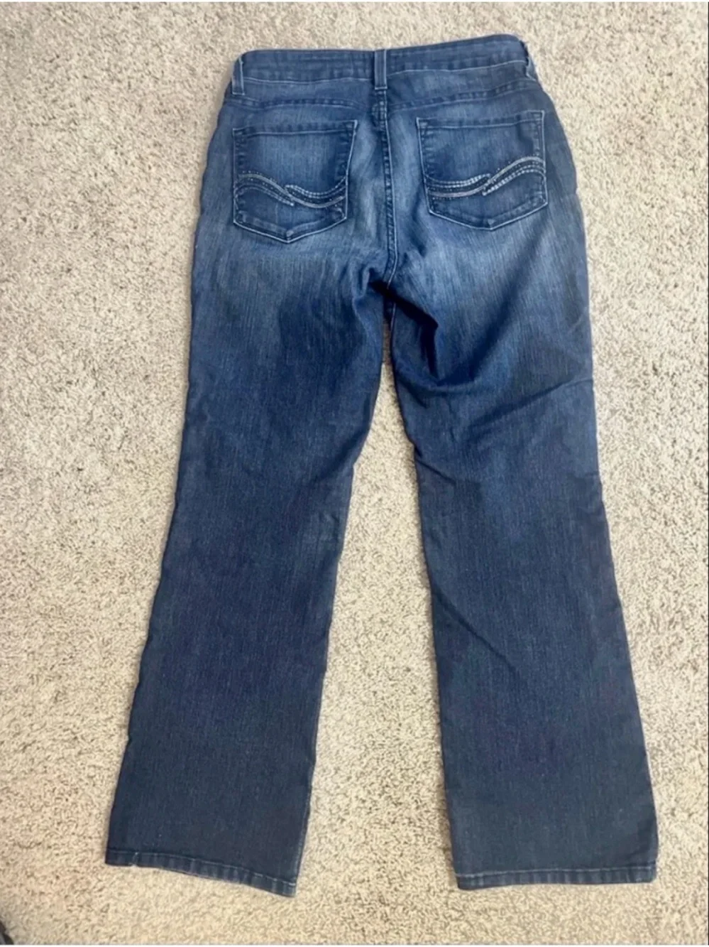 NYDJ Women's Dark Indigo Straight Leg Jeans  Lift  Tuck Technology Size 10